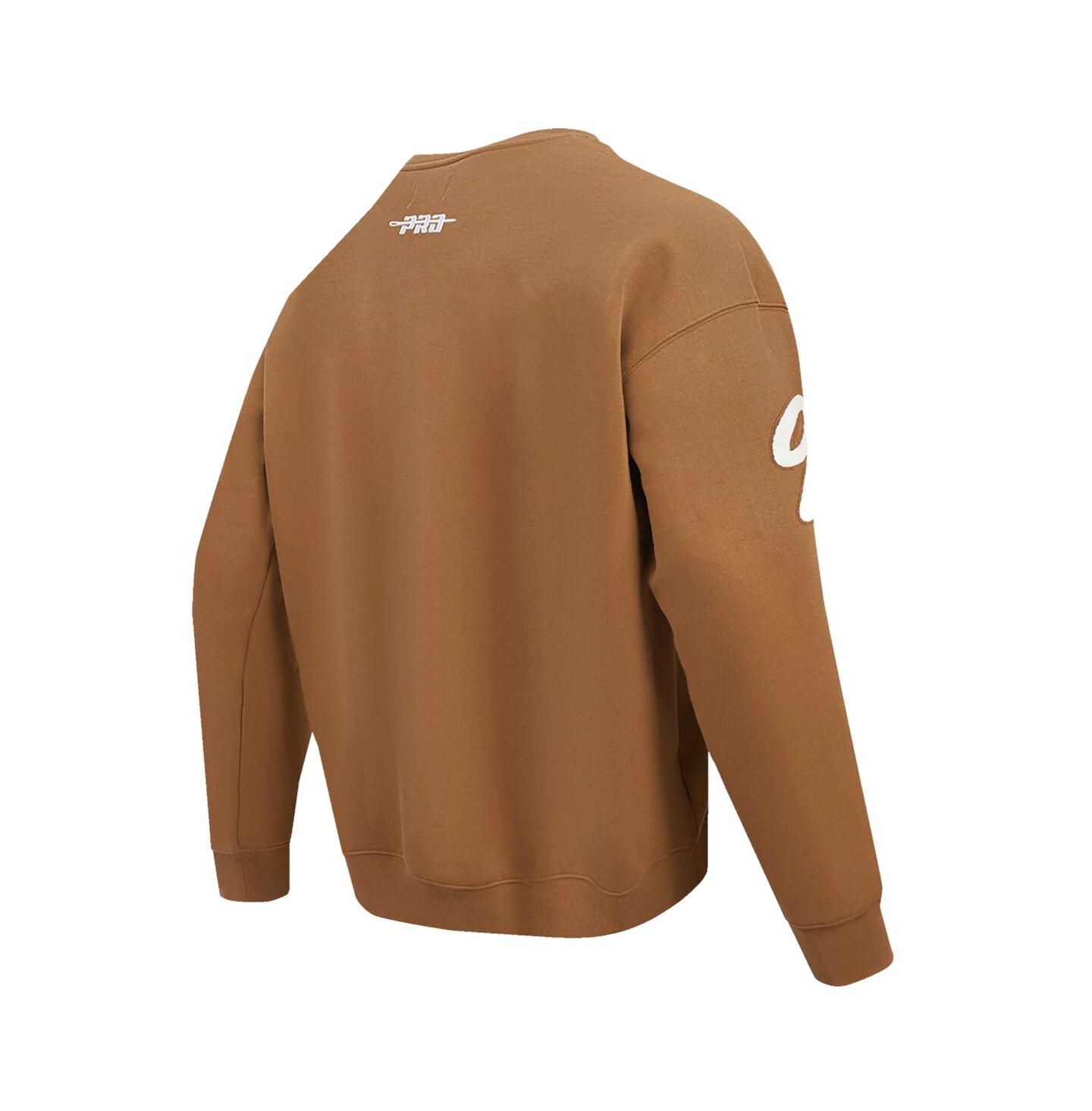 Мужская толстовка Pro Standard Joe Burrow Brown Cincinnati Bengals Pullover Crewneck — фото 5