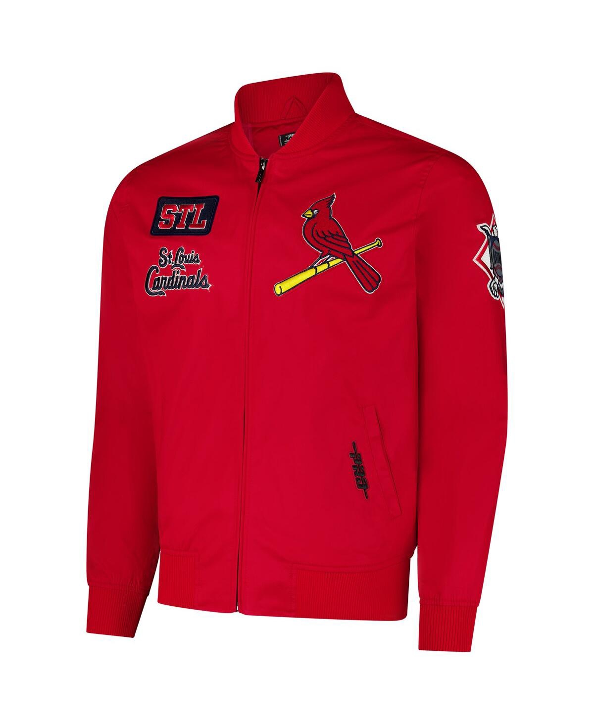 Pro Standard Men's Red St. Louis Cardinals Area Code Twill Full-zip Jacket In Red