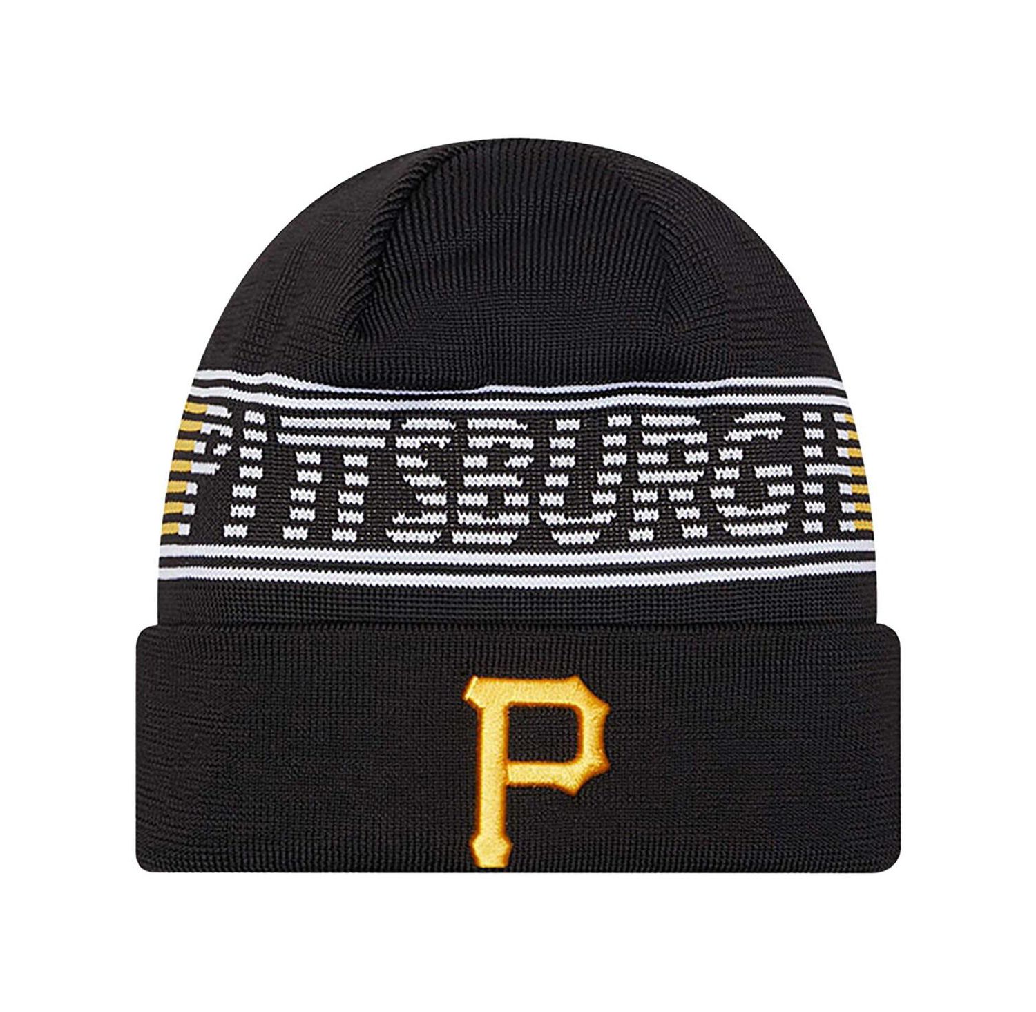 Men's Black Pittsburgh Pirates Authentic Collection Cuffed Knit Hat