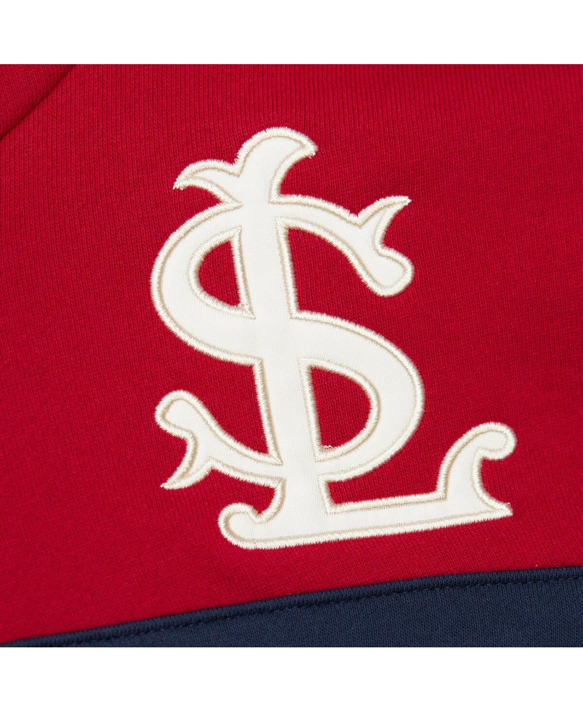 Mitchell & Ness Men's Cream/scarlet St. Louis Cardinals Head Coach Pullover Hoodie In Cream,scarlet