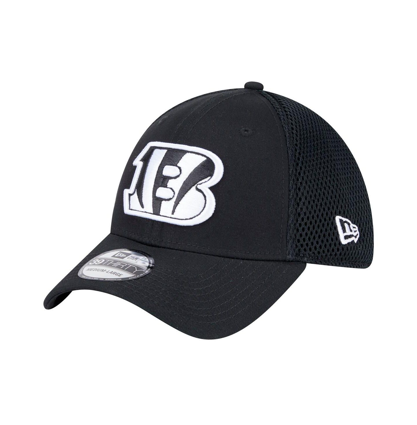 Мужская кепка New Era Black Cincinnati Bengals Main Neo 39THIRTY Flex Hat — фото 1