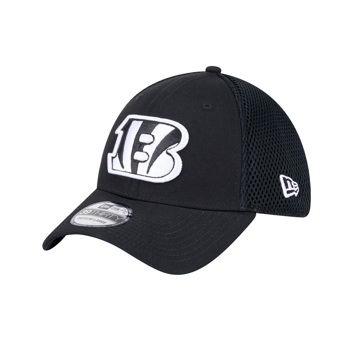 Men's Black Cincinnati Bengals Main Neo 39THIRTY Flex Hat