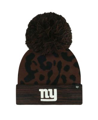 '47 Brand - Women's Brown New York Giants Cacao Cuffed Knit Hat with Pom