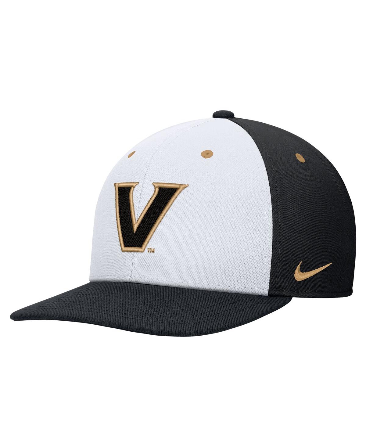 NIKE MEN'S WHITE/BLACK VANDERBILT COMMODORES PRO PERFORMANCE SNAPBACK HAT 
