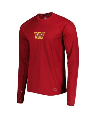 Men's Burgundy Washington Commanders Interval Long Sleeve Raglan T-Shirt