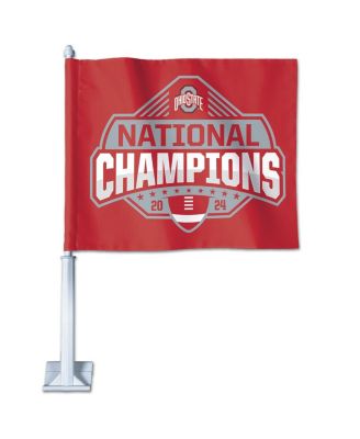 Wincraft - Ohio State Buckeyes College Football Playoff 2024 National Champions 11" x 13" Double-Sided Car Flag
