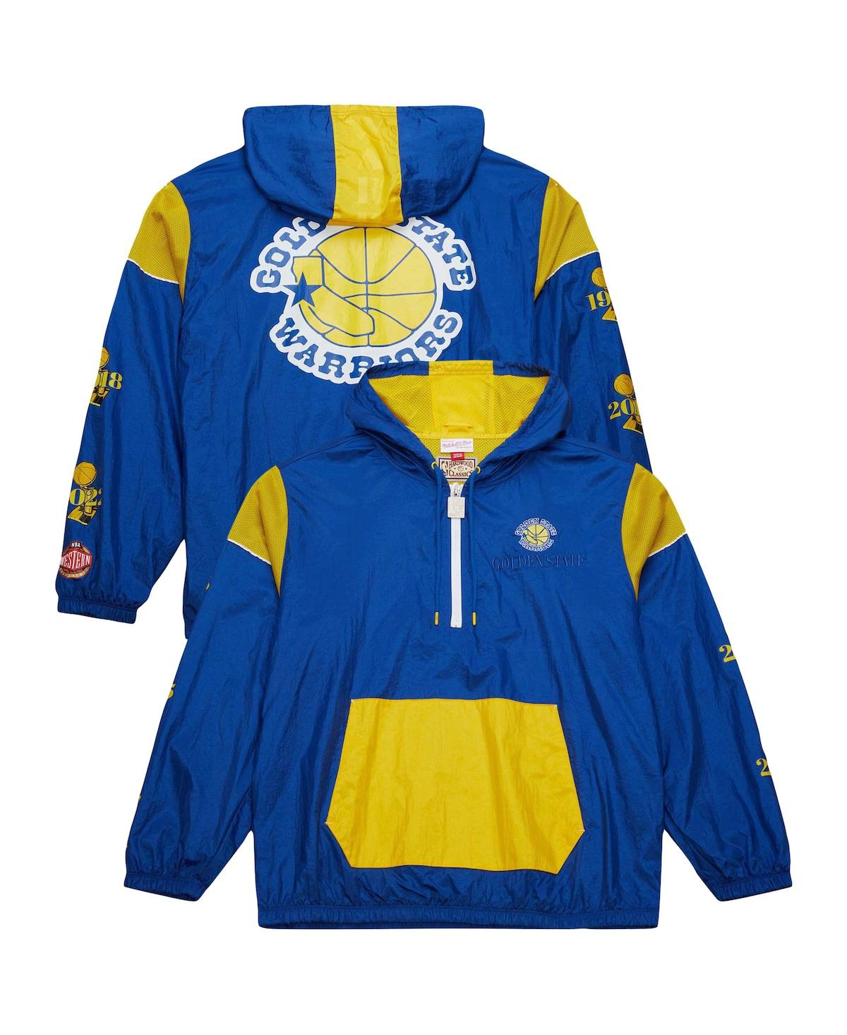 Men's and Women's Royal Golden State Warriors Hardwood Classics Team Og 3.0 Anorak Half-Zip Windbreaker Jacket - Royal