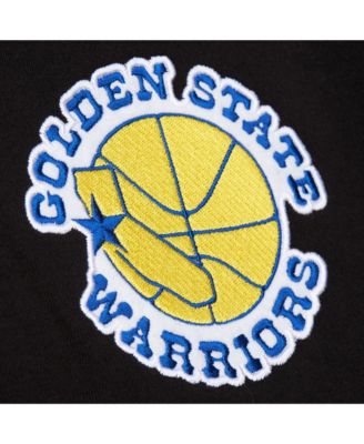 Men's Black Golden State Warriors Hardwood Classics Blackout Collection Pullover Hoodie