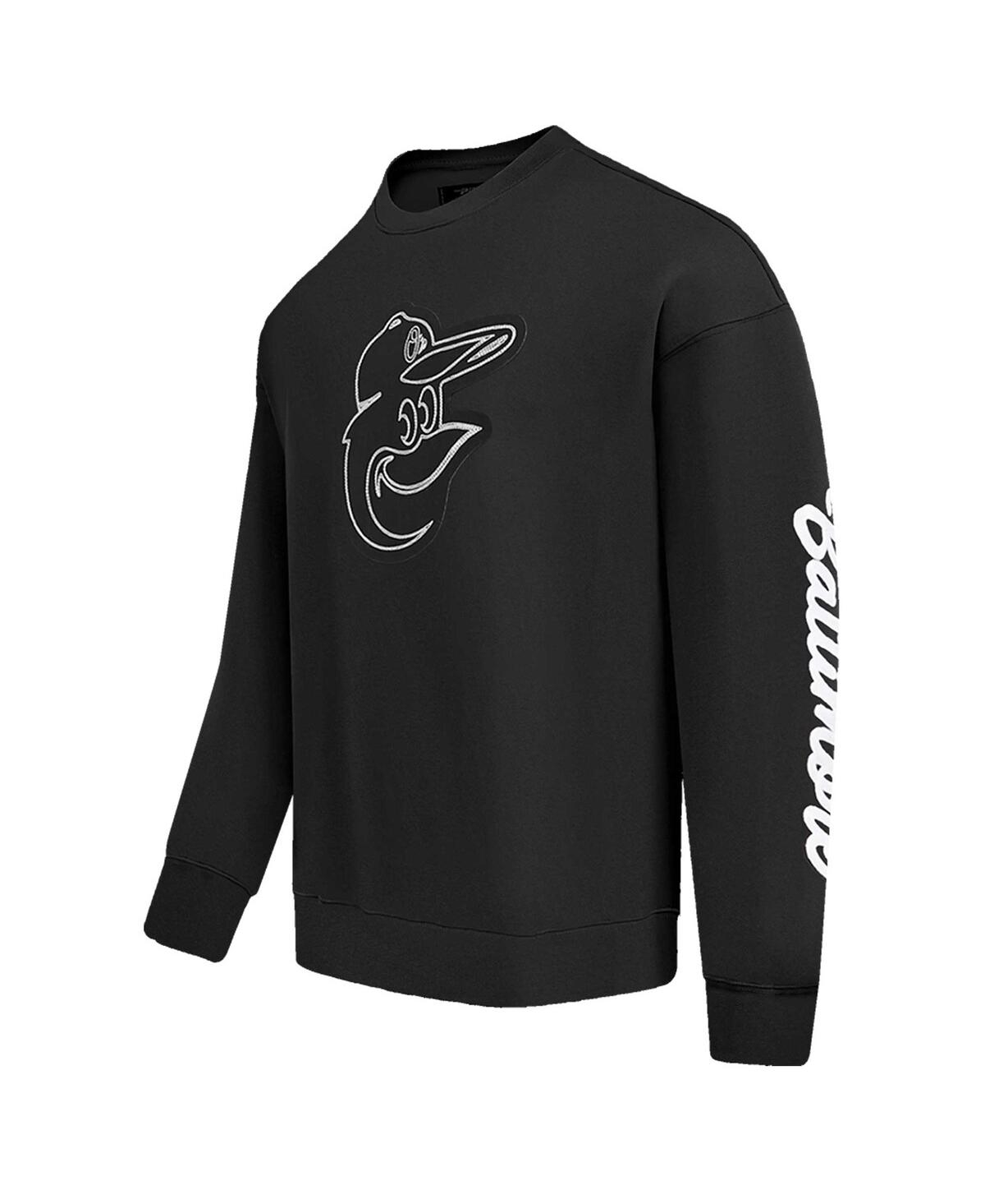 Shop Pro Standard Men's Black Baltimore Orioles Paint The City Dropped Shoulder Pullover Sweatshirt