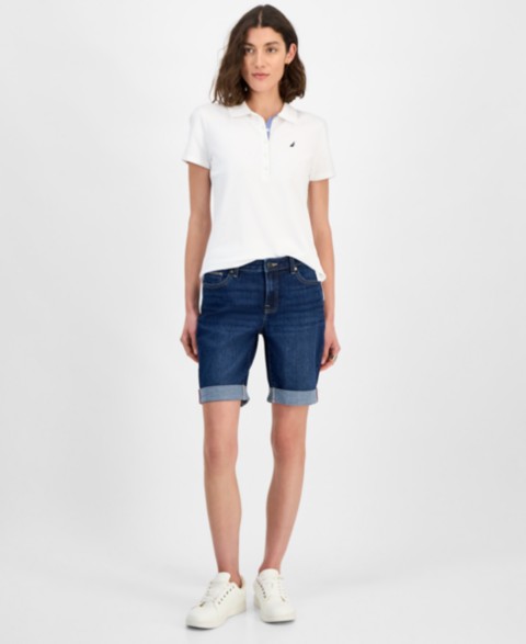 Женские Nautica Jeans Women's 9" Cuffed Denim Shorts