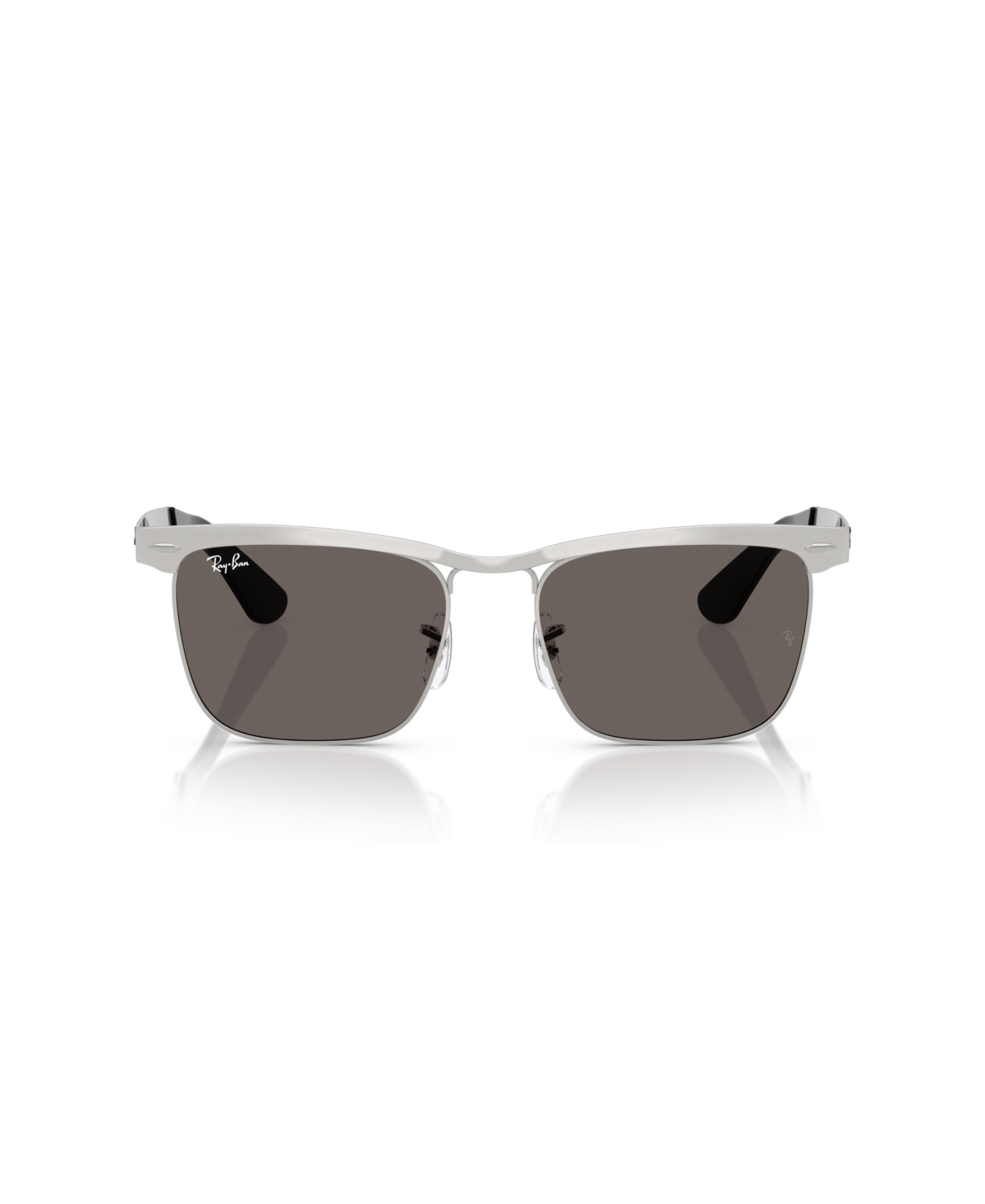 Ray Ban Unisex Wayfarer Deluxe Sunglasses, Rb3875 In Sandblasted Silver