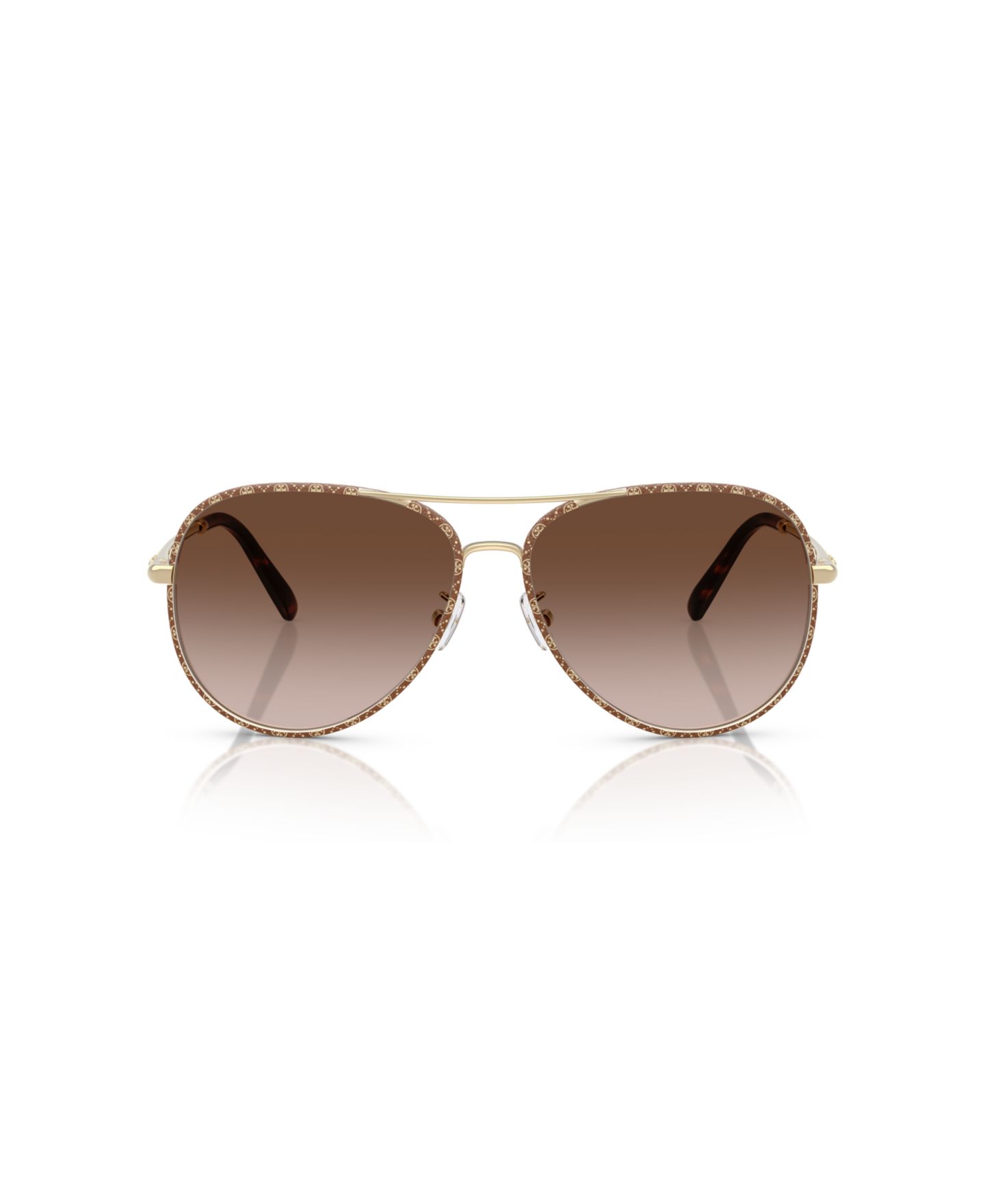 Женские солнцезащитные очки Tory Burch Large Sunglasses, TY6114, цвет: Светлый золотой — фото 5
