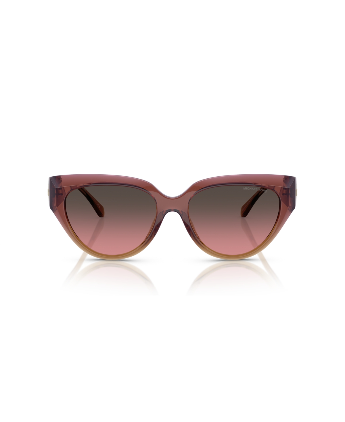 Michael Kors 55mm Gradient Cat Eye Sunglasses In Dusty Rose Light Brown