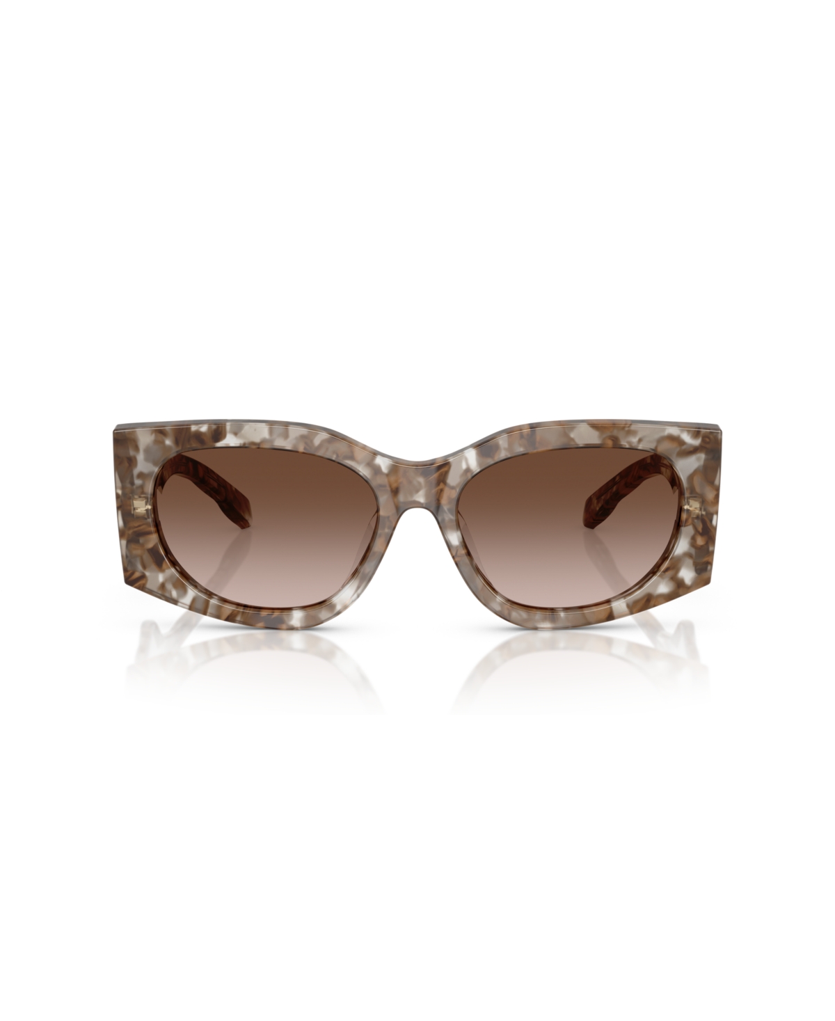 Tory Burch Kira 56mm Rectangular Sunglasses In Brown