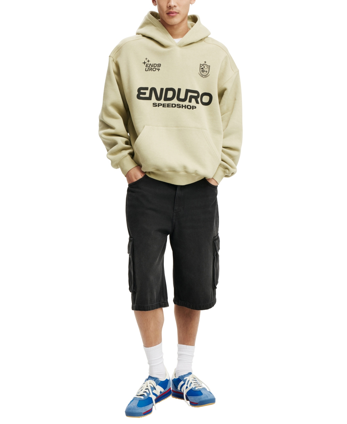Shop Cotton On Men's Box Fit Graphic Hoodie In Elm
