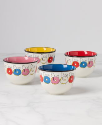 Chef Snoopy Porcelain Dessert Bowls, Set of 4