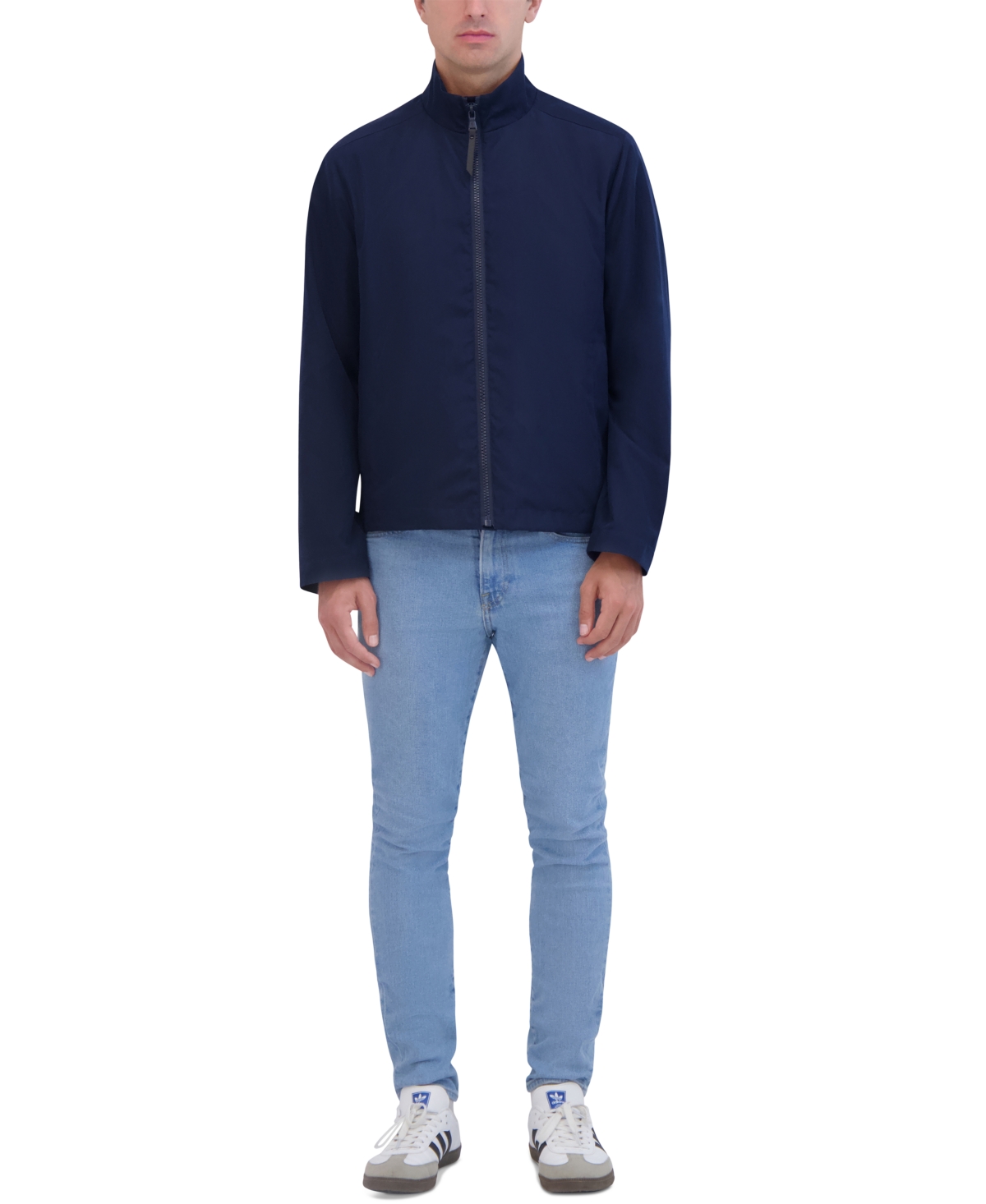 Robert Graham Peached Collar Jacket In Navy
