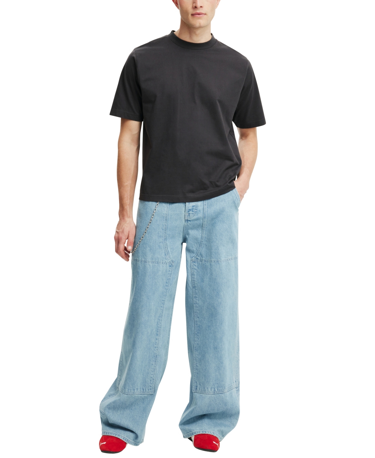 Shop Cotton On Men's Super Baggy Balloon Jean In Carpenter Sports Blue