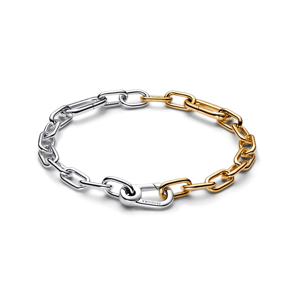 Pandora Two Tone Link Chain Bracelet In Two Tone
