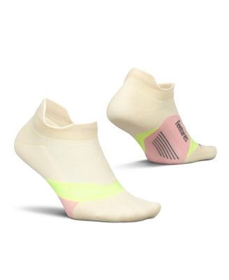 Elite Light Cushion No Show Tab Ankle Socks  -  Sport Sock with Targeted Compression