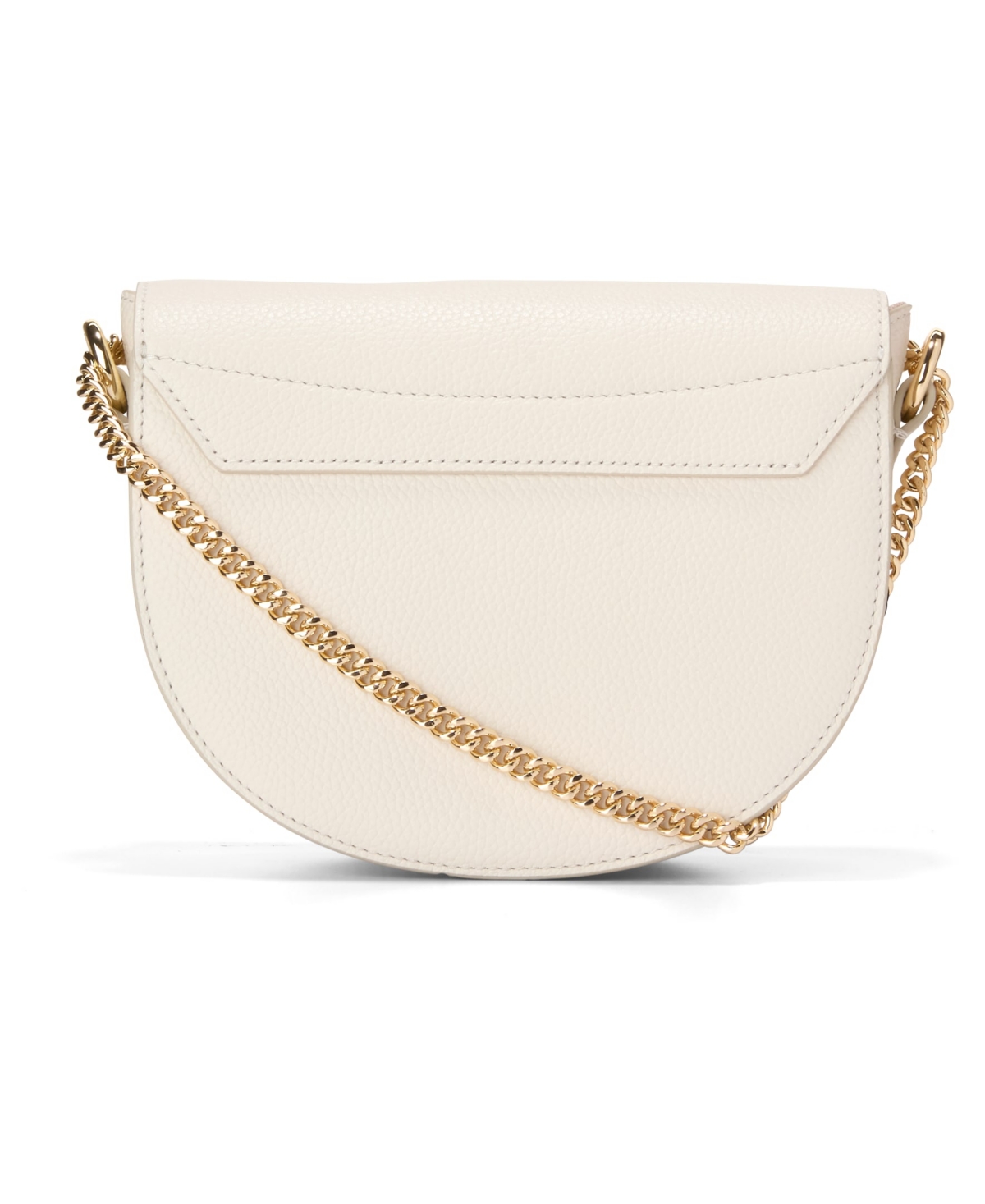 Cole Haan Evie Chain Small Saddle Bag In Ivory