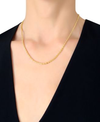 Forza Rope Chain 18" Necklace (2-1/2mm) in 14k Gold