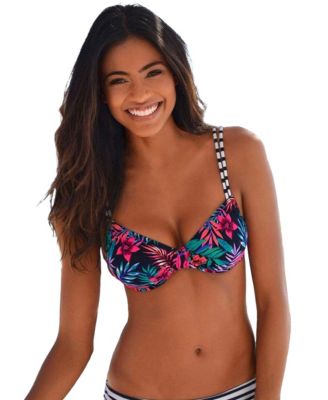 Women's Pattern Underwire Bikini Swimsuit Top Bra Sizing