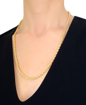 Forza Rope Chain 24" Necklace (4-1/10mm) in 14k Gold