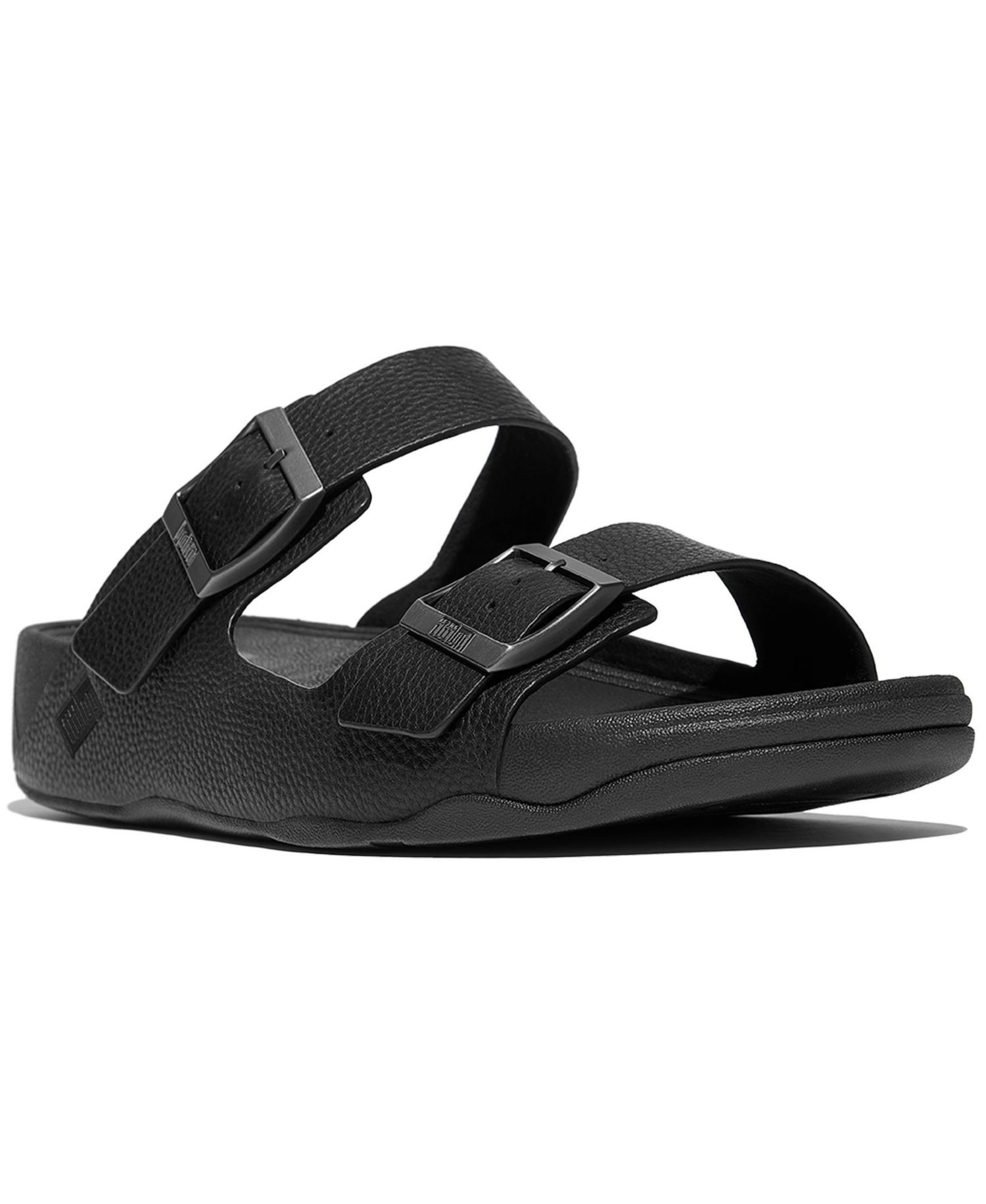 Men's Gogh Moc Buckle Tumbled Leather Slides