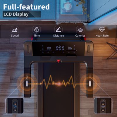 Folding Treadmill with APP Control and 12 Preset Programs Space-Saving Exercise Machine for Home Use