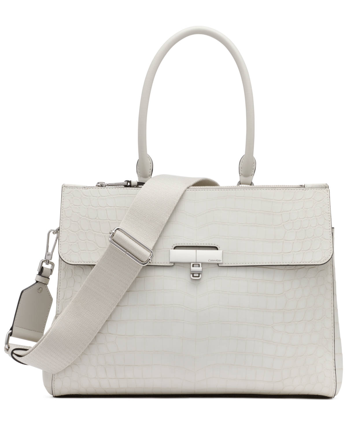 Becky Soft Croco Tote - Beach Pebble