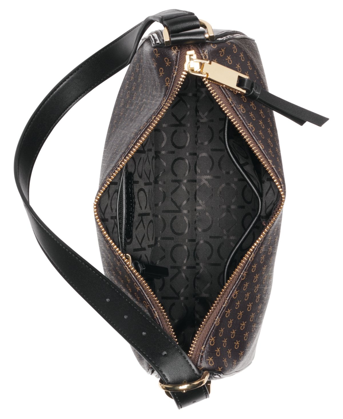 Calvin Klein Mandy Shoulder In Brown Khaki,black