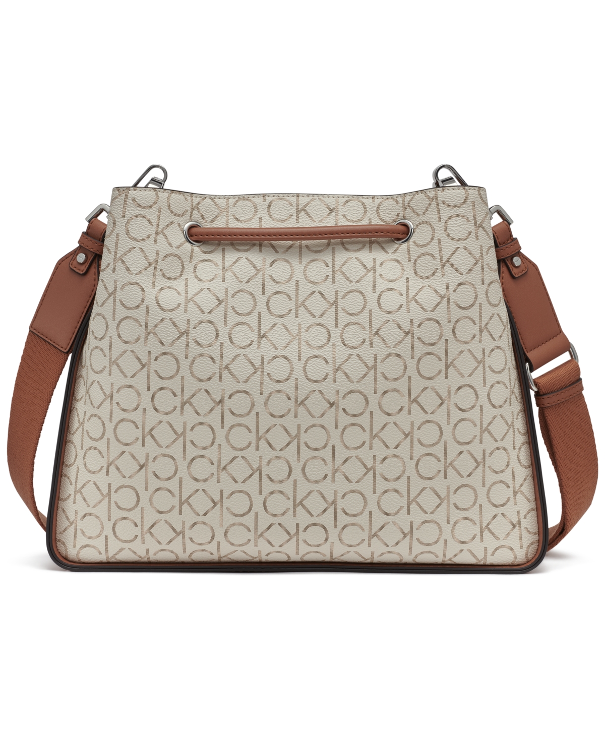 Calvin Klein Fay Hobo In Vanilla Khaki Linear