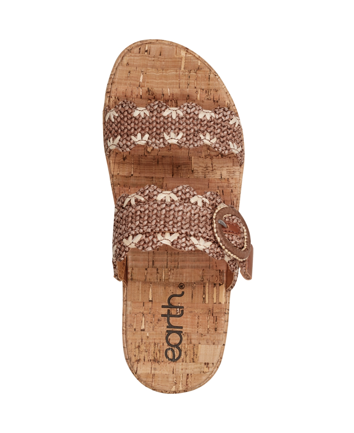 Shop Earth Women's Subtle Woven Slip-on Platform Sandals In Brown
