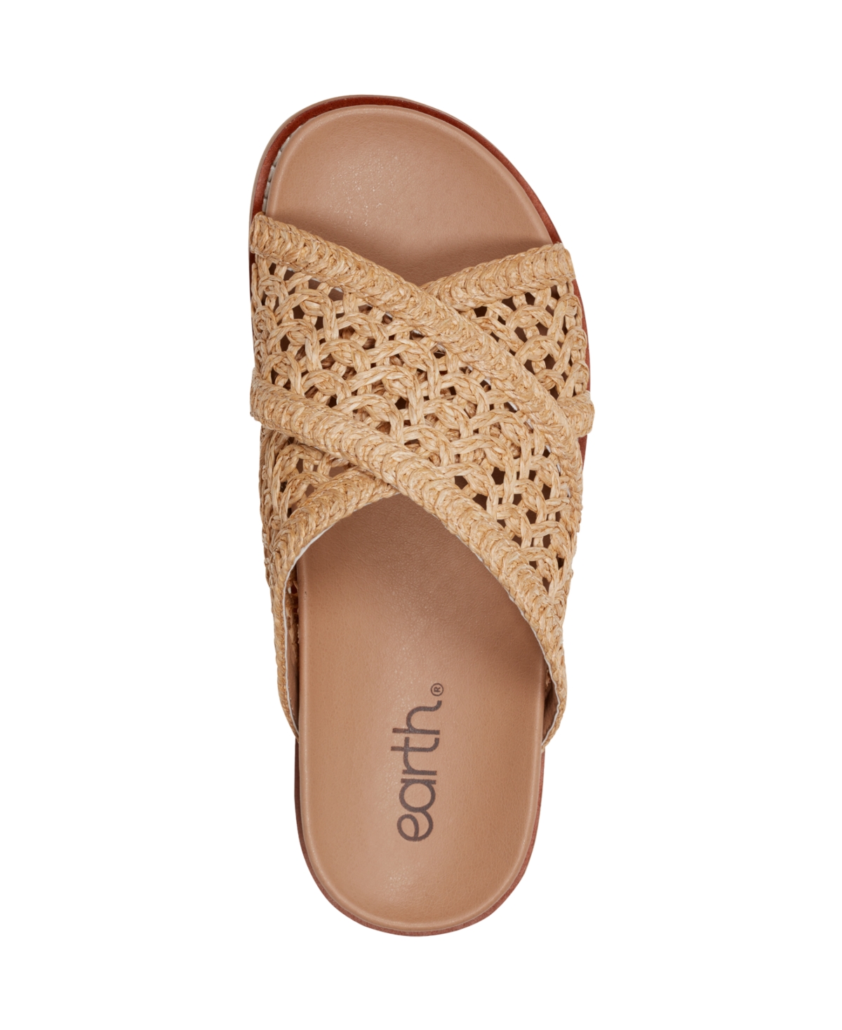 EARTH WOMEN'S FLURRY WOVEN CRISSCROSS FLAT SANDALS 