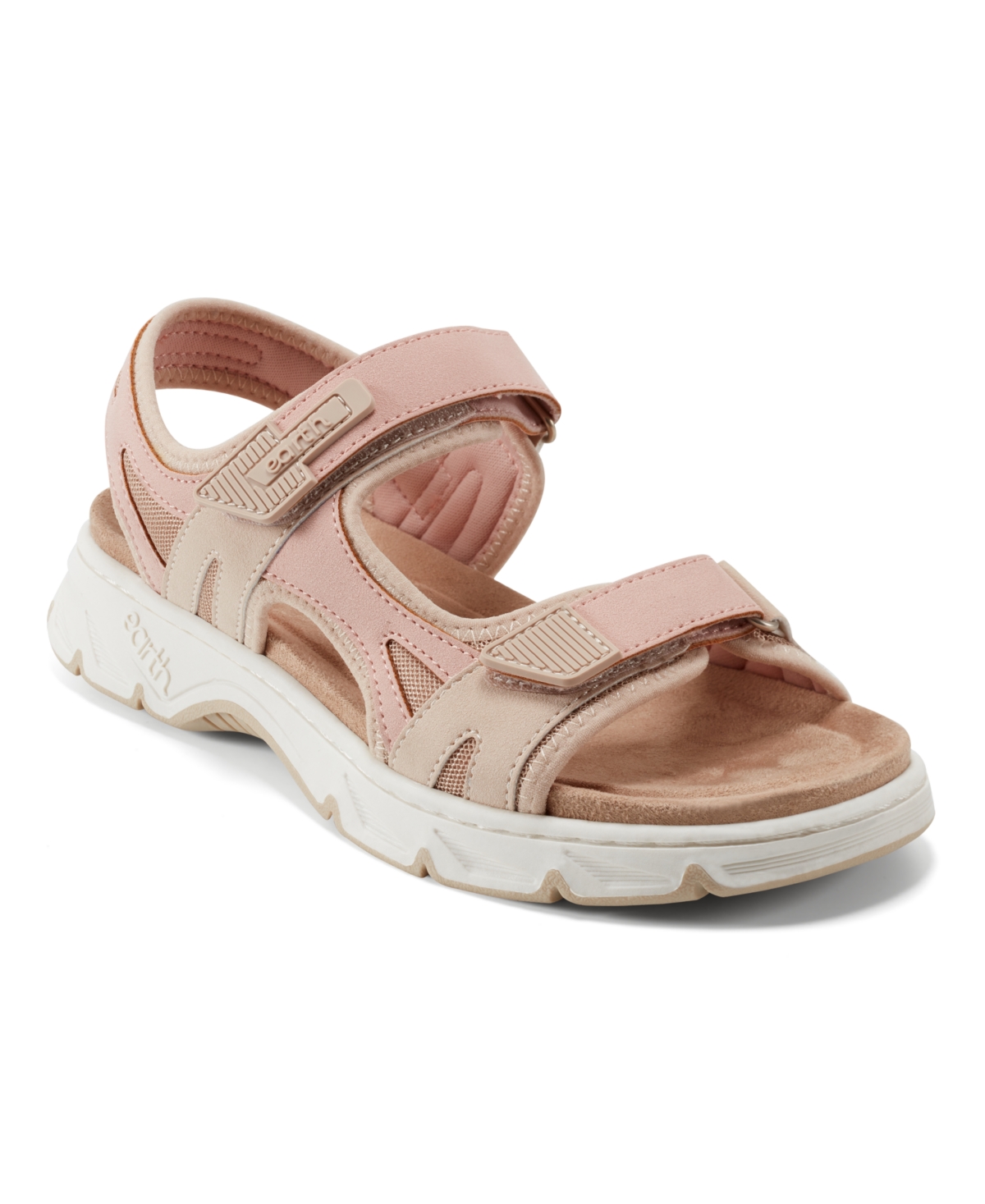 EARTH WOMEN'S VENNY BANDED SPORTY FLAT SANDALS 
