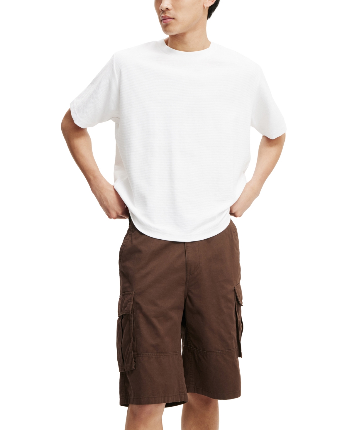 Shop Cotton On Men's Baggy Cargo Shorts In Chocolate Twill