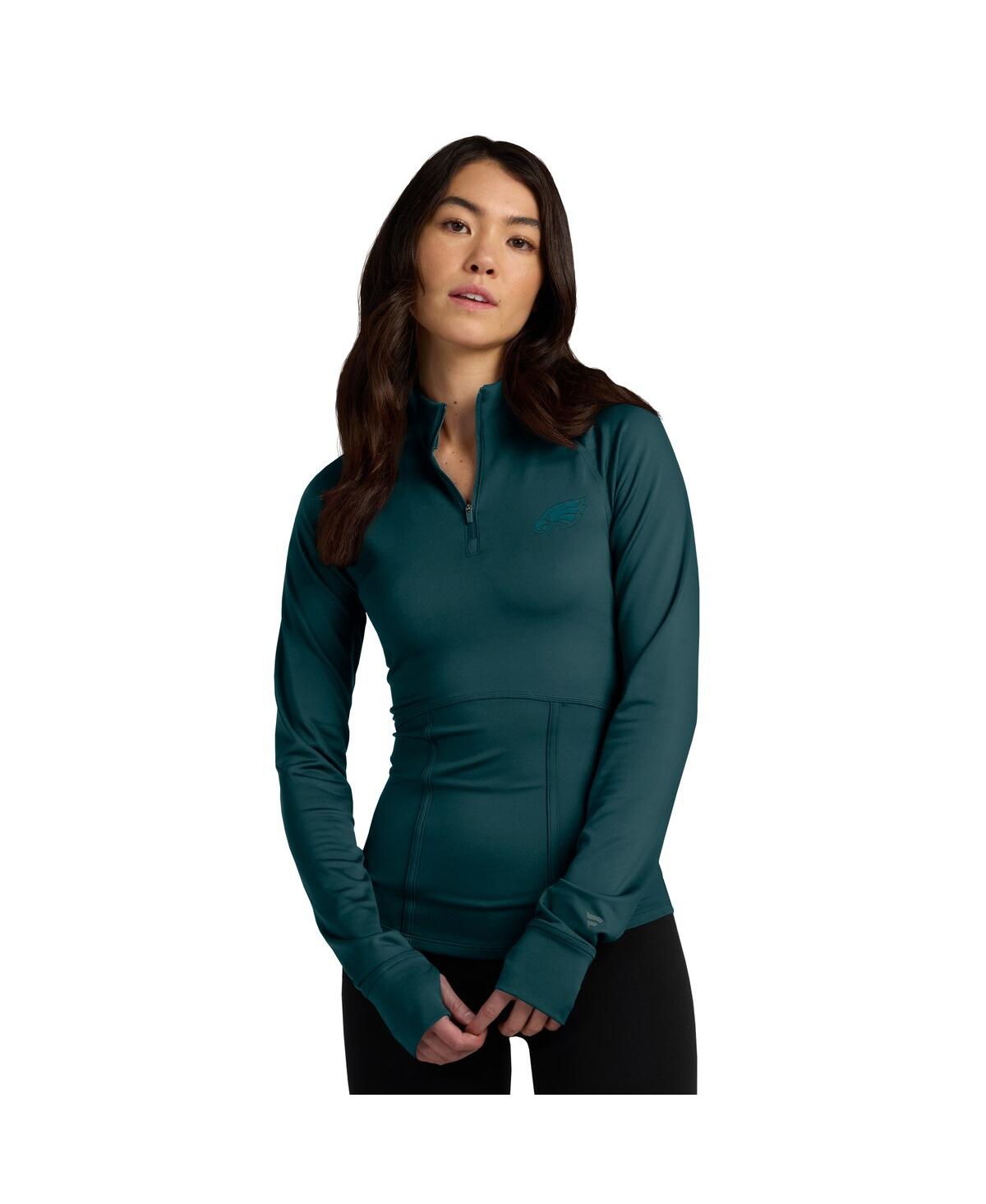Fanatics Women's Midnight Green Philadelphia Eagles Elements Quarter-zip Jacket In Green