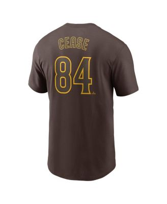 Men's Dylan Cease Brown San Diego Padres Fuse Name Number T-Shirt