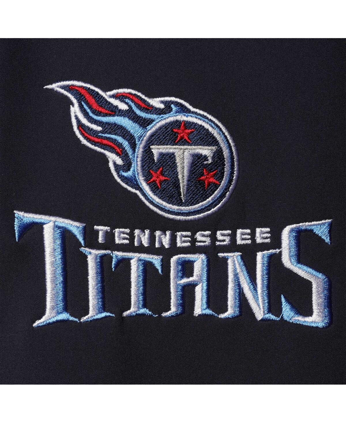 DUNBROOKE MEN'S NAVY/GRAY TENNESSEE TITANS BIG TALL ALPHA FULL-ZIP HOODIE JACKET 