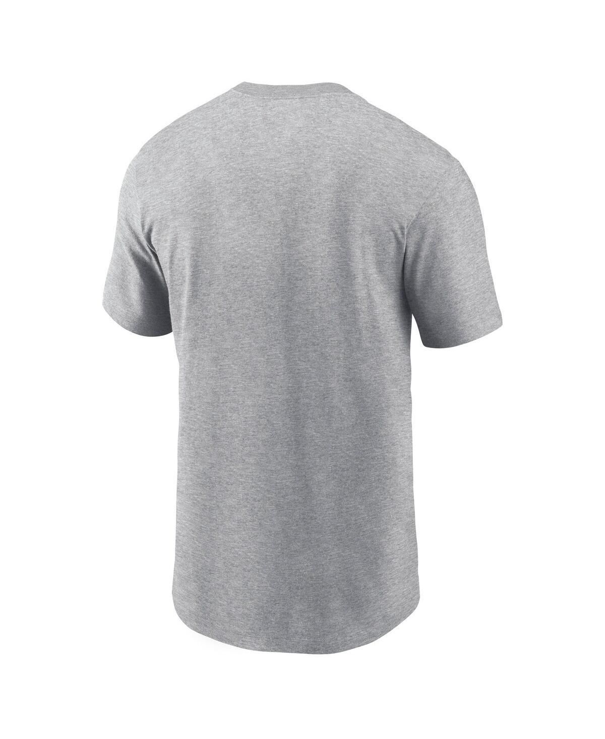 Nike Men's Heather Gray Kansas City Chiefs 2024 Afc Champions Locker Room Trophy Collection Tall T-shirt In Gray