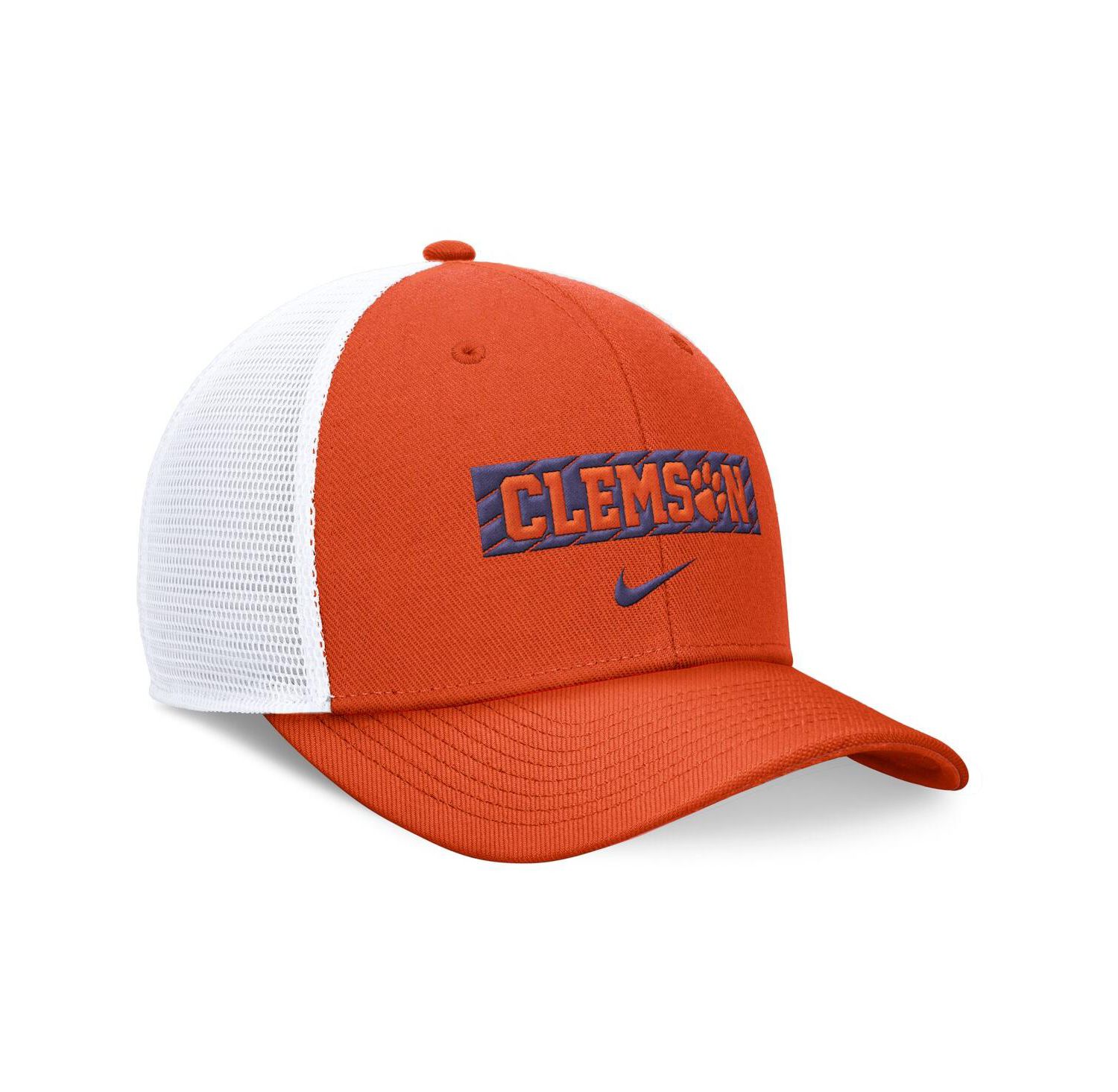 Men's Orange/White Clemson Tigers 2024 Sideline Trucker Adjustable Hat