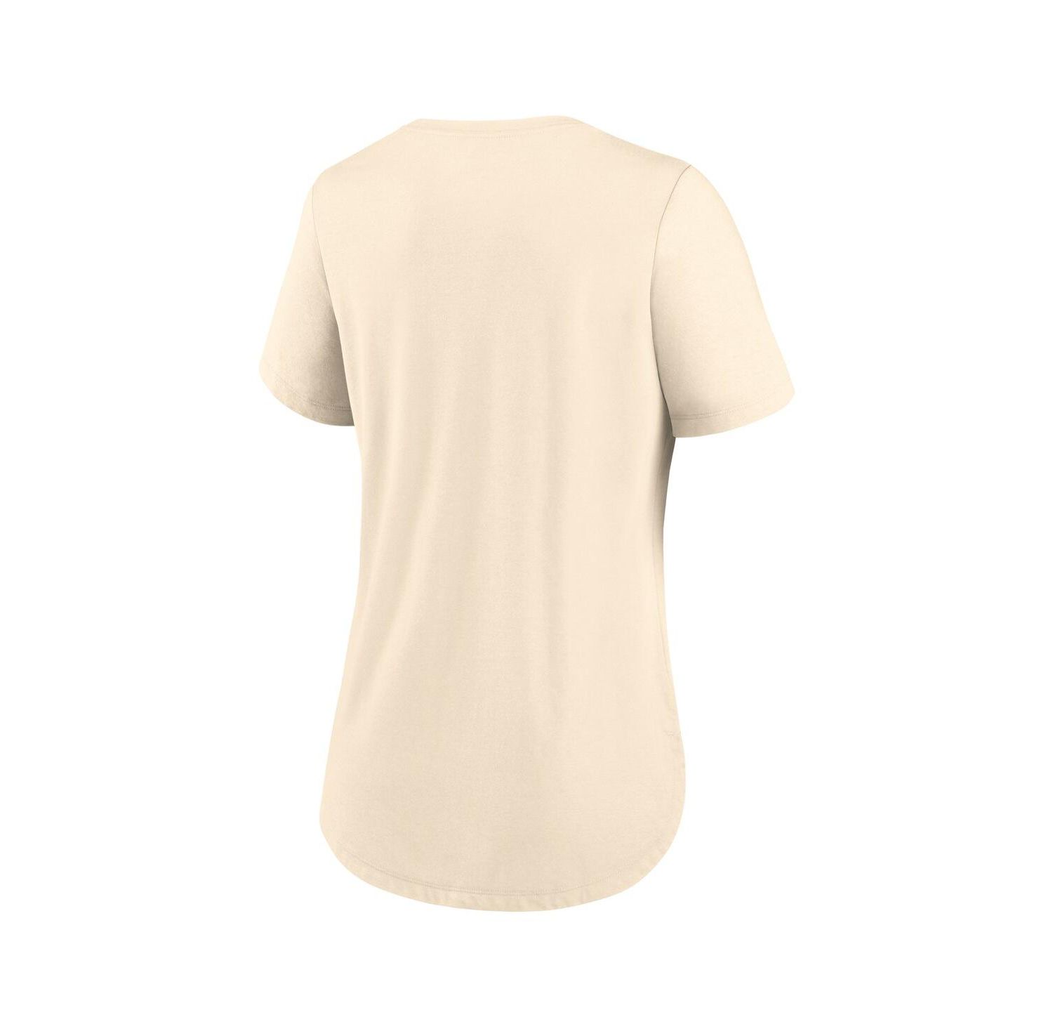 Women's Tan Clemson Tigers Script Logo Tri-Blend T-Shirt