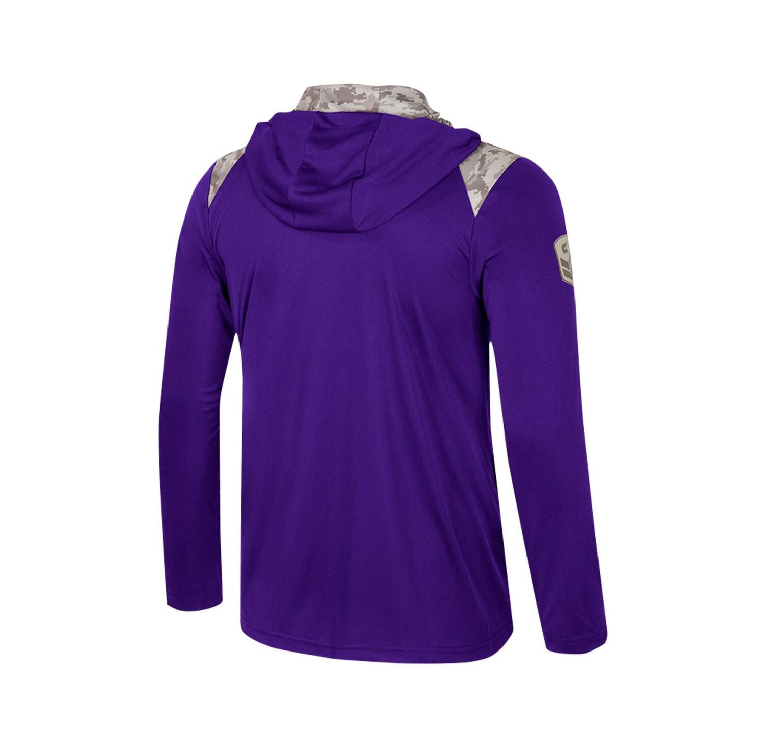 Men's Purple TCU Horned Frogs OHT Military Appreciation Quarter-Zip Hoodie Jacket
