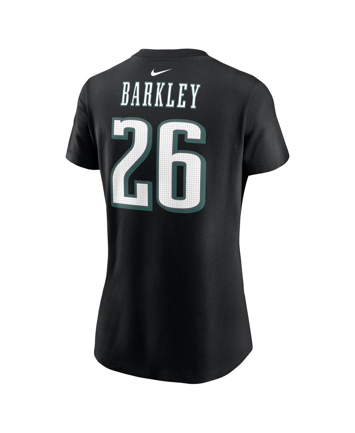 Nike Women's Saquon Barkley Black Philadelphia Eagles Super Bowl Lix Name Number T-shirt In Black