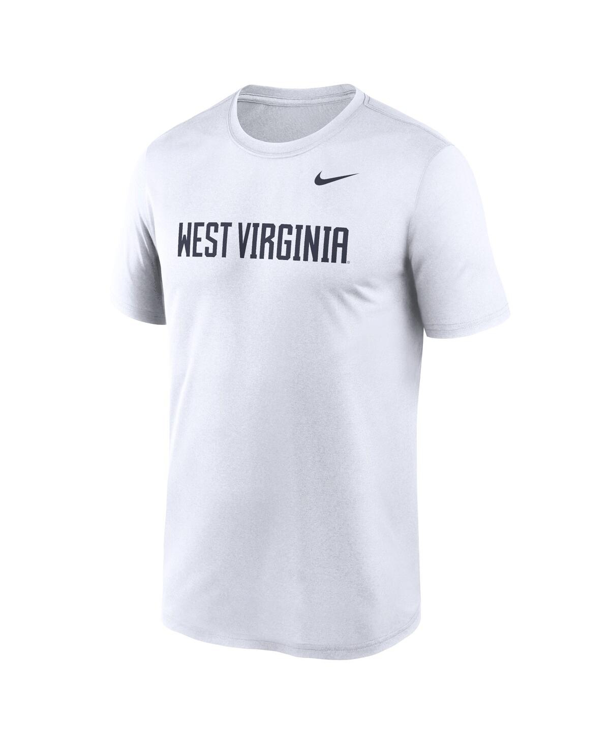 Nike Men's White West Virginia Mountaineers Primetime Legend Wordmark T-shirt In White