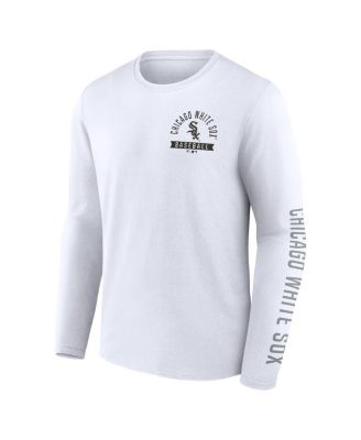 Men's White Chicago White Sox Press Box Long Sleeve T-Shirt