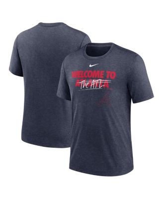 Nike - Men's Heather Navy Atlanta Braves Home Spin Tri-Blend T-Shirt