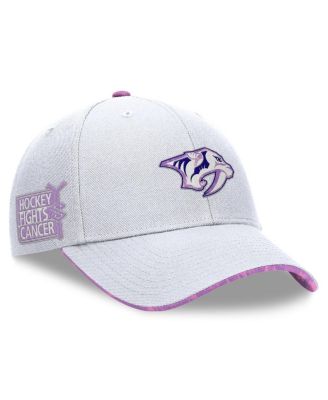 Fanatics - Men's White Nashville Predators Authentic Pro Hockey Fights Cancer Adjustable Hat