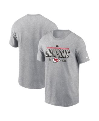 Nike - Men's Heather Gray Kansas City Chiefs 2024 AFC Champions Locker Room Trophy Collection Tall T-Shirt